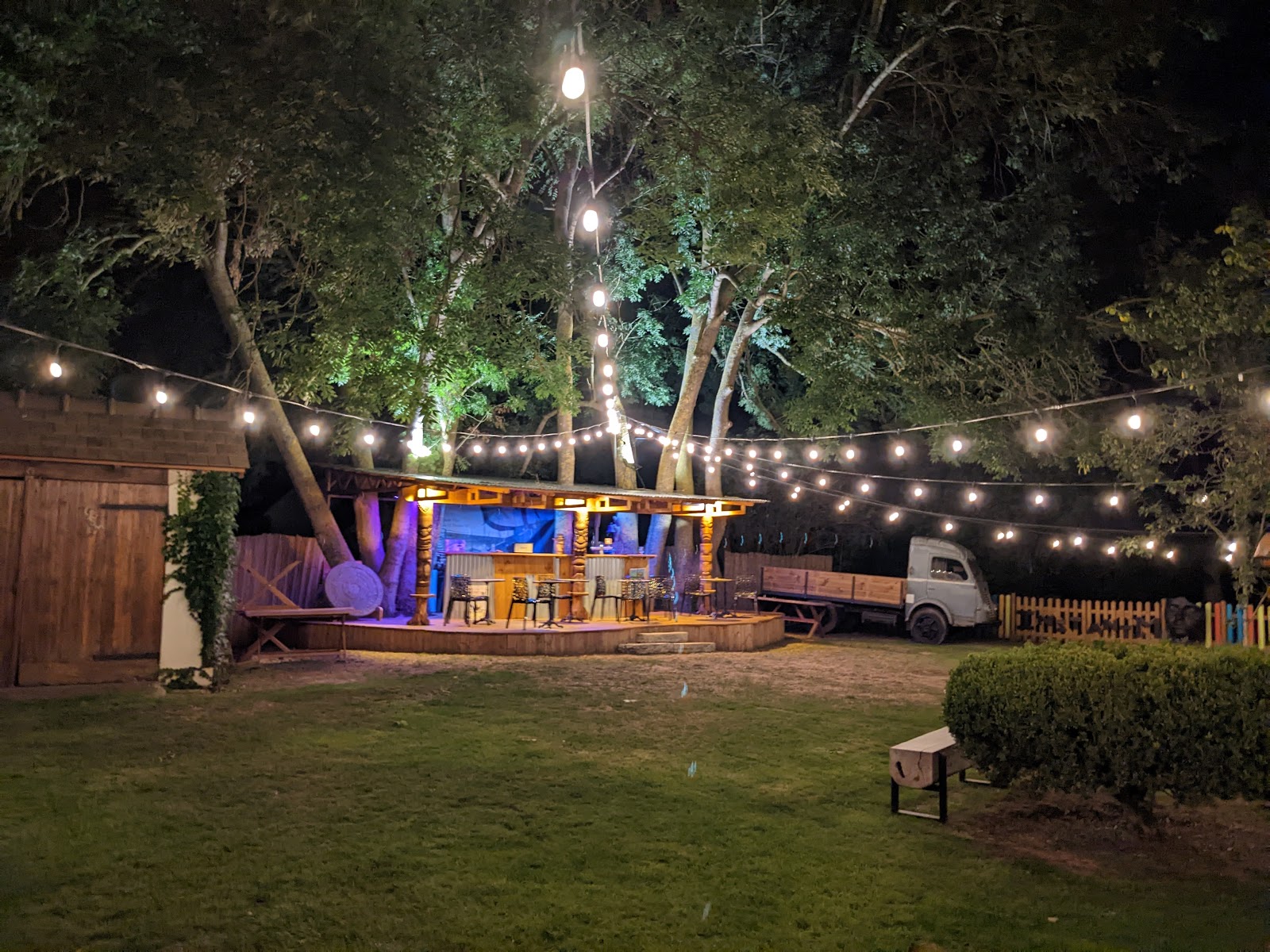 Jardin guinguette de nuit